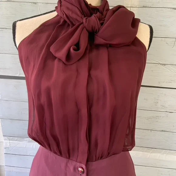 NWT Black Halo Burgundy Dress - Picture 3 of 7